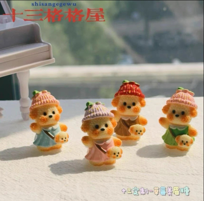 定制草莓美眉糖仿真食玩微缩树脂配件材料摆件手工奶油胶