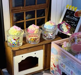 定制kt透色冰淇淋杯仿真食玩微缩树脂配件奶油胶材料摆件手工