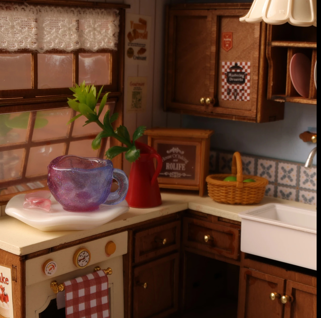 定制蝴蝶盘子星空杯仿真食玩微缩树脂配件奶油胶材料摆件装饰手工