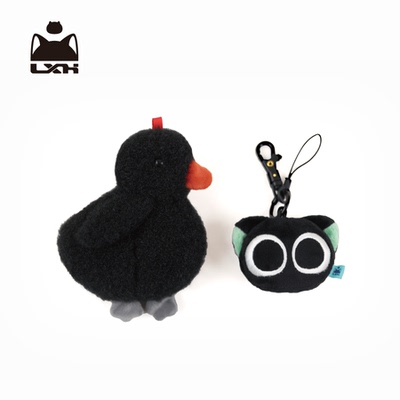 罗小黑丨大电影2黑猫浮绿水毛绒公仔挂件背包挂饰