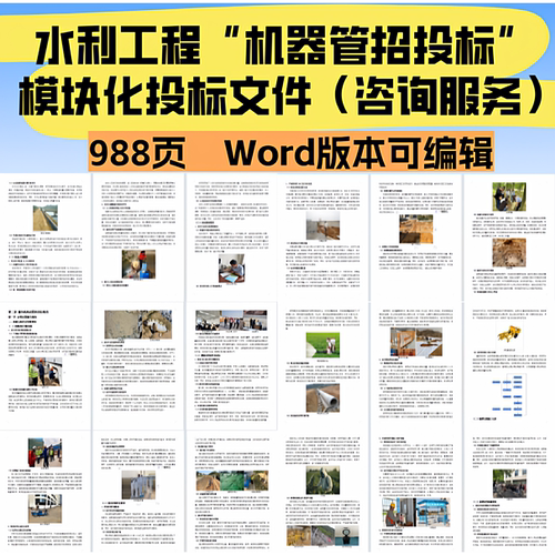 水利工程“机器管招投标” 模块化投标文件