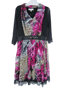 连衣裙 pink 春夏钉珠绣花网纱七分袖 粉红玛丽 标齐 mary粉红玛琍