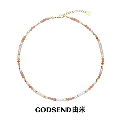 【赵昭仪金靖同款】Godsend由米珍珠项链女太阳石锁骨珍珠链颈链