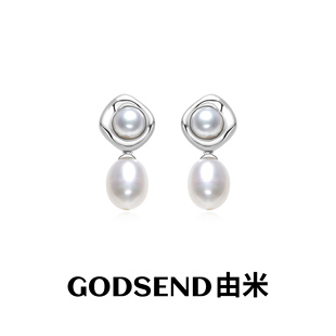 【黄霄云同款】Godsend由米天然淡水珍珠衍玉耳钉女轻奢耳饰耳坠