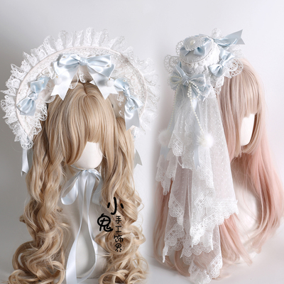 蕾丝发带洛丽塔小礼帽兔耳发箍