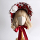 Lolita原创红色圣诞g波奈特BNT帽子蕾丝小礼帽洛丽塔发带对夹发带