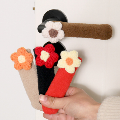 门把手保护套冬季加厚针织款单元入户门窗户拉手防磕碰卧室门锁垫