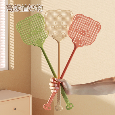 2026年新款苍蝇拍家用拍不烂打蚊子神器塑料手动蝇子拍长柄款拍子