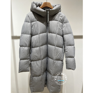 MOFAN/摩凡 国内代购 25冬 百搭浅灰色连帽长款羽绒服 MKY589885
