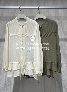 MOUSSY国内代购 26夏 轻薄透视长袖百搭长袖衬衫女 028JSA30-1098