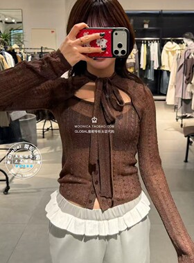 特价 SLY国内代购 26夏 蕾丝系带透视衬衫上衣女 030JSZ70-0691