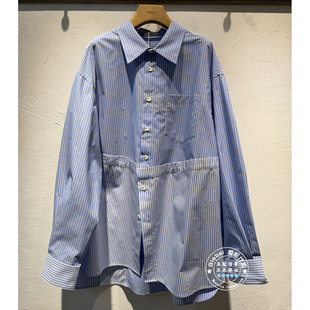 INITIAL国内代购 26春 女翻领条拼色长袖衬衫26SITFMCVV569不退换