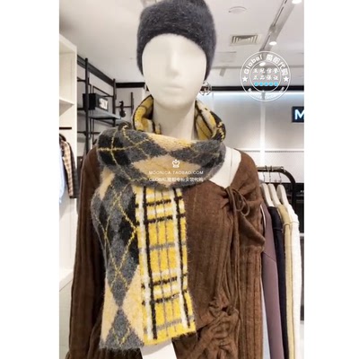 特价 SLY国内代购 25冬 几何图案保暖毛绒围巾围脖 030IAR72-2981