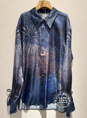 INITIAL国内代购 26春 女翻领印花时尚衬衫26SITFMCVV527不退换