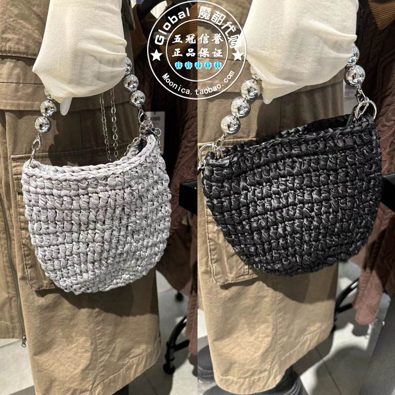 手提单肩包包MOUSSY日系金属女
