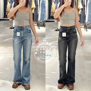 MOUSSY国内代购 24春秋 高腰复古微喇牛仔裤子010HAA12-3161/3151