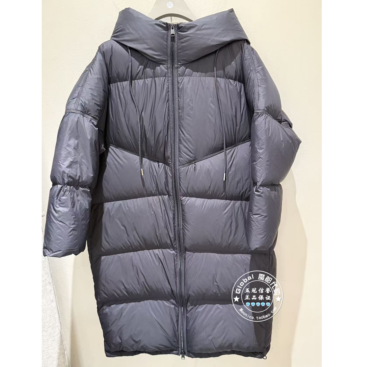 NUTS女装国内代购 25冬 连帽系带简约百搭长款羽绒服6440913A1