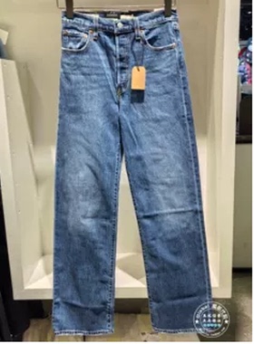 正品levis李维斯 26早春 女士RIBCAGE水洗直筒牛仔裤 79078-0064