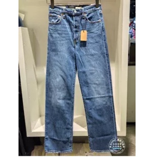 正品levis李维斯 26早春 女士RIBCAGE水洗直筒牛仔裤 79078-0064