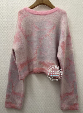 INITIAL国内代购 25冬 女圆领晕染时尚针织衫25WOTFMCXX247不退换
