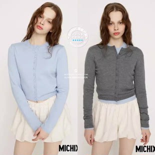 SLY国内代购 26春 MICHI联名圆领针织开衫毛衣女 030JSA01-0311