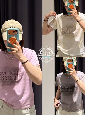 MOUSSY26夏渐变圆领短袖T恤衫女