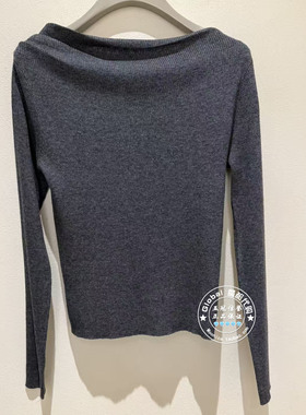 NUTS国内代购 2026春 纯色一字领简约羊毛混纺针织衫7120531A1