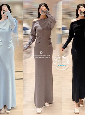 SNIDEL 国内代购 26春 斜领纯色内搭修身连衣裙子 SWNO261039