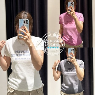 010IS290 MOUSSY国内代购 T恤衫 字母印花渐变色圆领短袖 9381 25夏