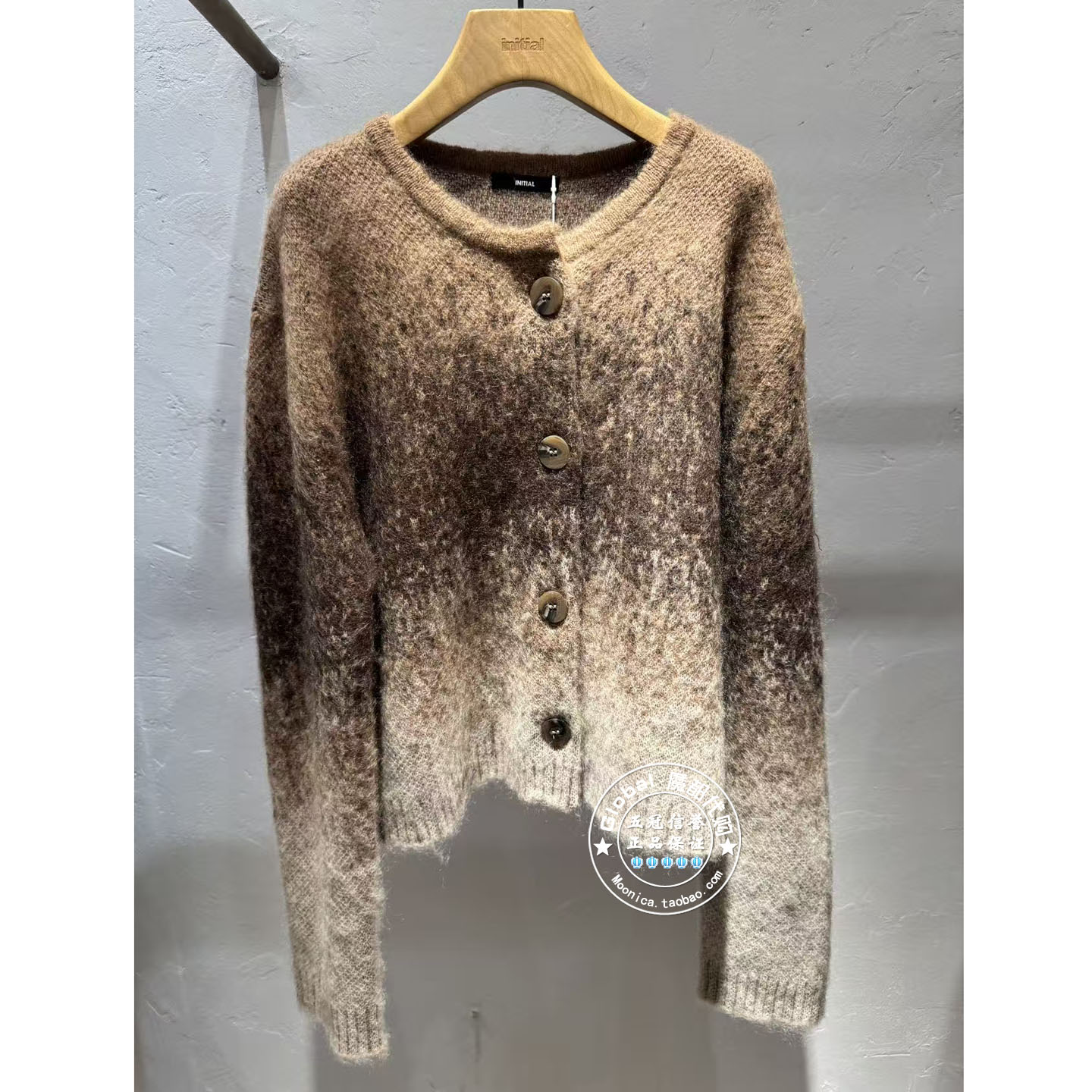 INITIAL国内代购 25冬 圆领渐变百搭开衫毛衣25WYTFMCVV917不退换