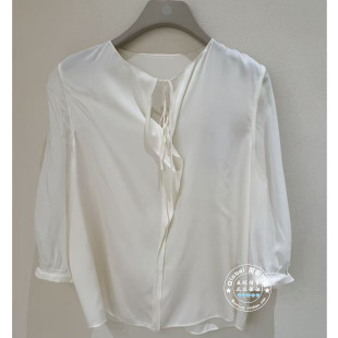 衬衫 纯色圆领系带桑蚕丝简约时尚 7210133A1 2026夏 NUTS国内代购