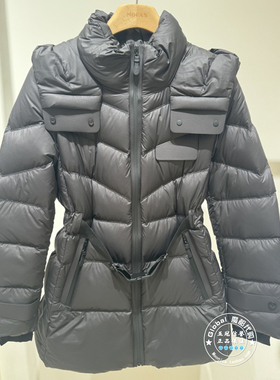 MOFAN/摩凡 国内代购 25秋冬 黑色连帽收腰羽绒服 MAY584113