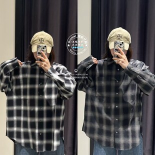 MOUSSY国内代购 26春夏 日系宽松格纹休闲长袖衬衫 028JSA30-1023