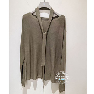 NUTS国内代购 2026春 纯色圆领飘带气质百搭宽松针织衫7140501A1