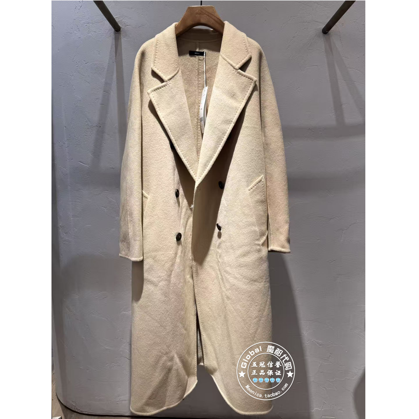 INITIAL国内代购 25冬 翻领宽松长款羊毛大衣25WCOFMCVV926不退换