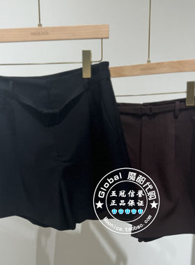 MOFAN/摩凡休闲短裤纯色腰带百搭