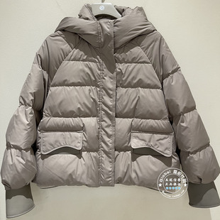 NUTS女装国内代购 25冬 纯色连帽收口袖简约休闲羽绒服6430950A1