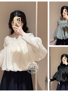 SNIDEL 国内代购 25秋冬 露肩叠穿针织套头衫套装 SWNT255130