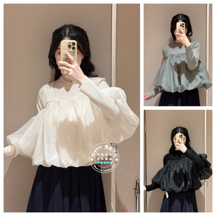 SNIDEL 国内代购 25秋冬 露肩叠穿针织套头衫套装 SWNT255130