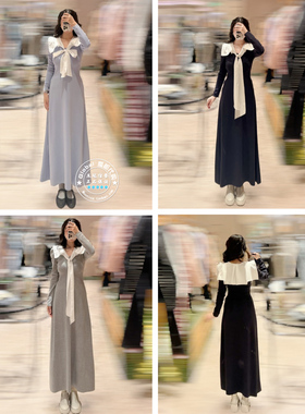 SNIDEL 国内代购 26早春 日系蝴蝶结装饰长袖连衣裙 SWNO261321