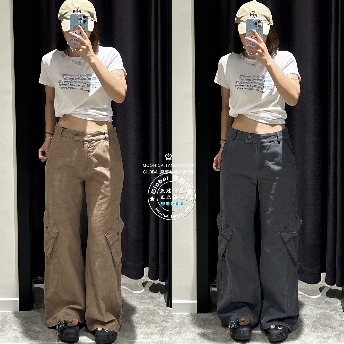 MOUSSY国内代购 25秋 日系工装多口袋休闲裤子女 028IAZ30-1151