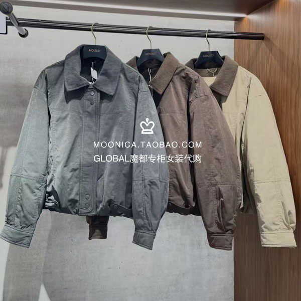 MOUSSY26秋冬翻领羽绒棉服女