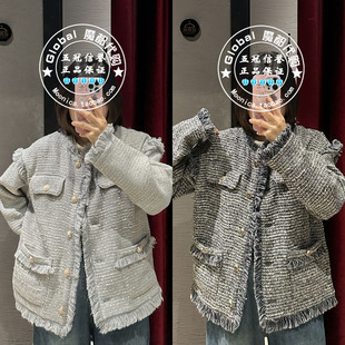 特价 MOUSSY代购 24秋 日系小香风磨边大口袋外套 028HAZ30-0321