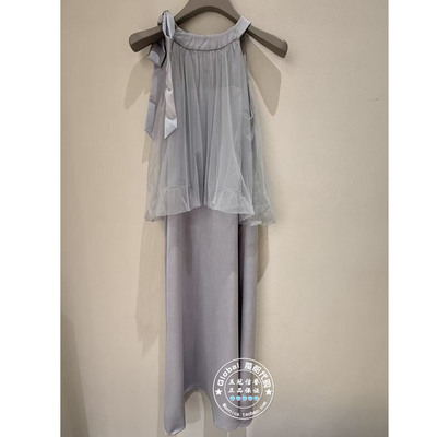 NUTS国内代购 2026夏 圆领系带无袖气质优雅拼接连衣裙7291023A1