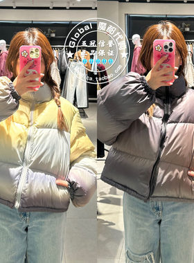 长袖羽绒服SLY日系立领短款