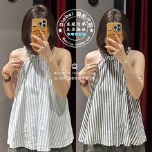 MOUSSY国内代购 25春夏 露肩斜纹吊带衫背心上衣女 028ISZ30-1241