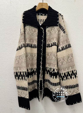 INITIAL国内代购 25冬 女翻领文艺针织开衫25WYTFMCVV827不退换