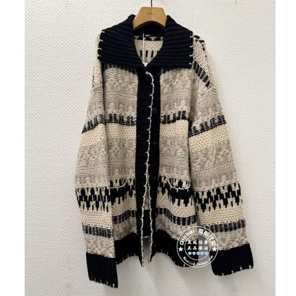 INITIAL国内代购 25冬 女翻领文艺针织开衫25WYTFMCVV827不退换