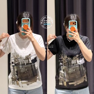 特价 MOUSSY国内代购 26夏 蕾丝拼接圆领短袖T恤衫 028JSZ90-1042