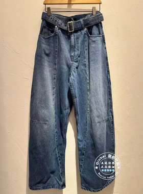 INITIAL国内代购 26春 女高腰水洗弯刀牛仔裤26SPRFMCVV559不退换